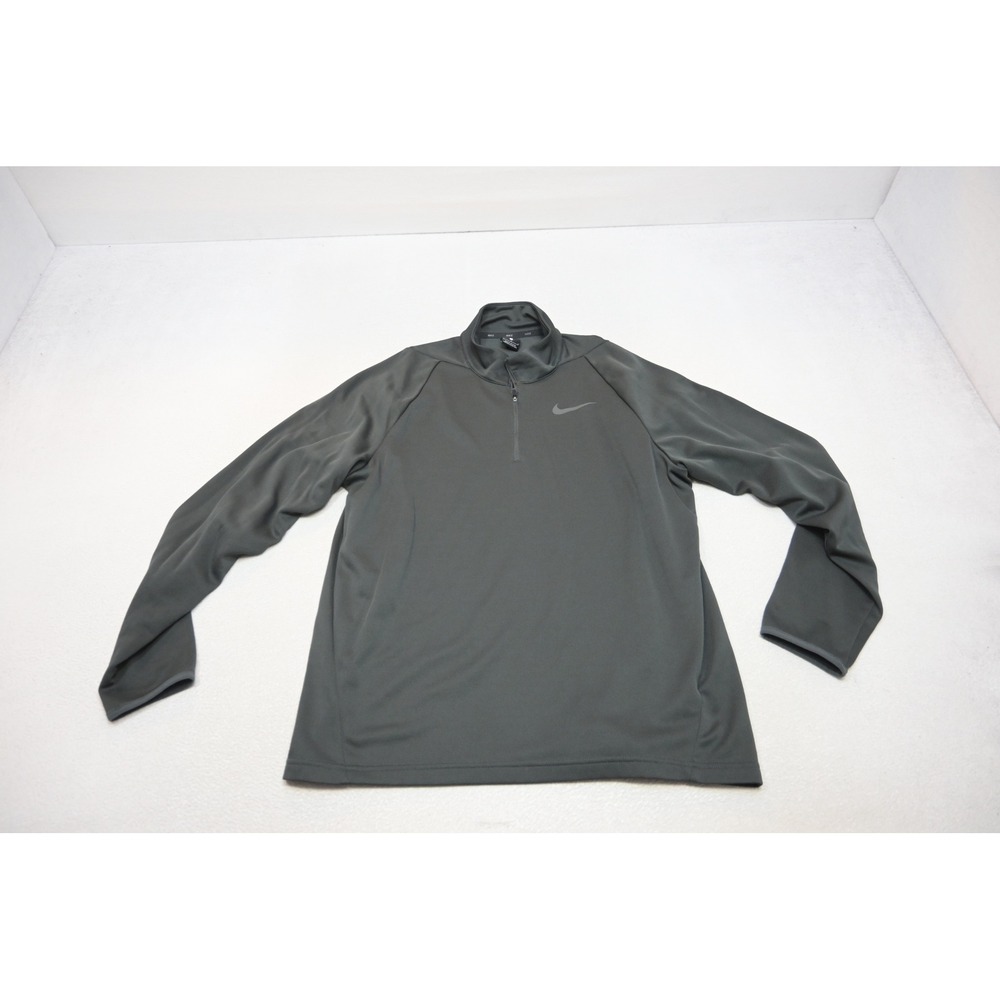 Nike Pullover Golf Jacket Mens Large Gray 1/4 Zip Long Sleeve Athletic Excellent - Picture 5 of 10